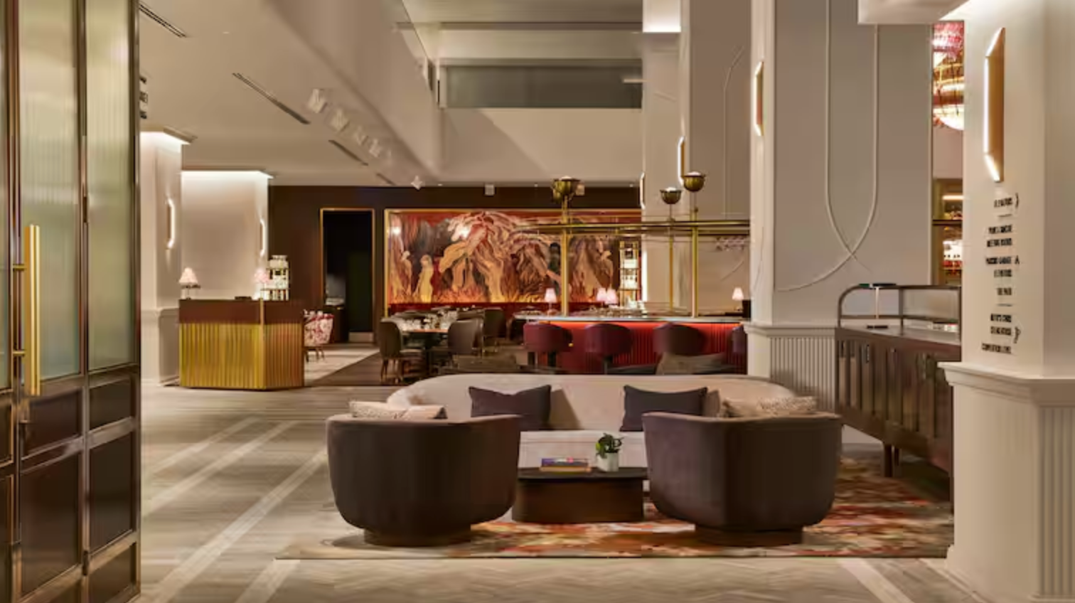 Lobby of Hilton Toronto, an upscale hotel located near Dr. Babak Maleki’s clinic, ideal for post-treatment recovery stays