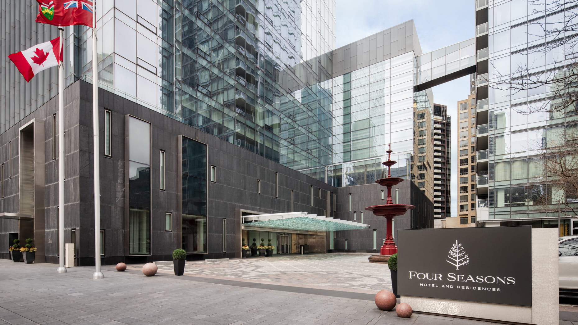 Exterior view of Four Seasons Hotel Toronto, a luxury accommodation near Dr. Babak Maleki’s clinic for out-of-town patients